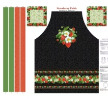 45" panel - strawberry field apron pattern - 1 yard